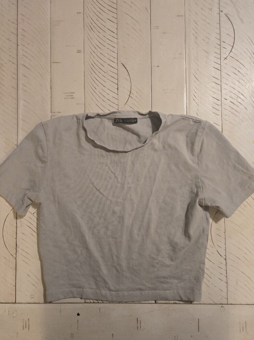 Zara Basic Cropped Tee Size Small